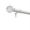 thumbnail image 4 of EXCLUSIVE HOME Crystal Ball 1" Curtain Rod and Coordinating Finial Set, Matte White, Adjustable 36"-72", 4 of 6
