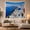 Greek Village, variant on Greek Village on a Cliff with the Sea Serene Coastal Wall Art for Ocean Lovers Coastal Decor Housewarming Gift Tapestry Wall Hanging for Living Room and Bedroom