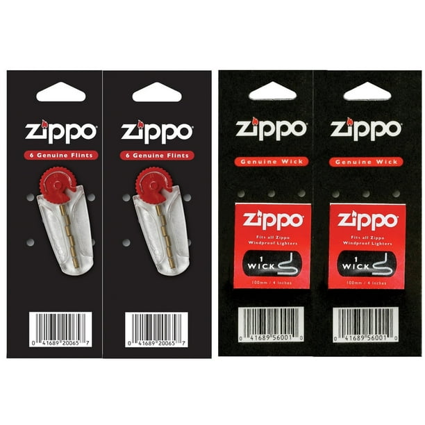 Zippo Lighter Flint & Wick 4 Value pack (12 Flints & 2 wick) Walmart