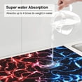 thumbnail image 5 of Honeii Red And Blue Lightning Print Kitchen Drying Mat Coffee Bar Mat Hide Stain Coffee Maker Mat for Countertops Coffee Pot Dish Drying Mat, 5 of 7