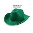 thumbnail image 3 of ZPAQI St Patrick Green Hat Shamrock Cowgirl Hat Irish National Day Celebration Cap, 3 of 15