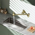 thumbnail image 5 of Kitchen Pot Filler Faucet Wall Mount,Brass Folding Stretchable with Double Joint Swing Arm Single Hole Two Handles, 5 of 10
