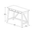 thumbnail image 2 of Milford Rustic Writing Desk w/ Drawers in Antique White Engineered Wood, 2 of 10