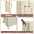 thumbnail image 3 of Koomade Large Foldable Wheeled Laundry Hamper with Handles and Ventilated Design, 3 of 8