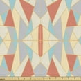 thumbnail image 1 of Abstract Fabric by the Yard Upholstery, Geometric Inspired Mosaic-like Motifs in Pastel Tones Repetitive Pattern, Decorative Fabric for DIY and Home Accents, Salmon Multicolor by Ambesonne, 1 of 5