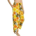 thumbnail image 2 of Fotbe Honeycombs Women's Pajama Pants,Sleepwear Pants,Pj Bottoms Drawstring And Pockets-Small, 2 of 9
