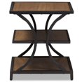 thumbnail image 4 of Baxton Studio Lancashire 2 Shelf End Table in Oak Brown and Black, 4 of 7