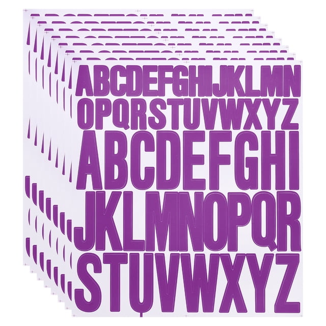 8 hojas de etiquetas de letras de vinilo, 1 pulgada, 2 pulgadas, 416 letras
