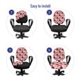 thumbnail image 4 of Floral Office Chair Slipcover, Watercolor Image of Wild Meadow Flowers in Repetitive Pattern, Protective Stretch Decorative Fabric Cover, Standard Size, Pale Eggshell Multicolor, by Ambesonne, 4 of 5