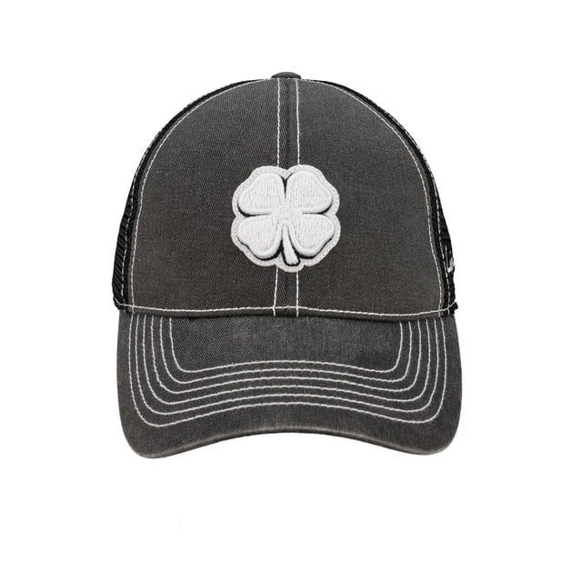 Gorra Black Clover Vintage 36 Ajustable Negra con Trébol Blanco 3D