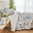 thumbnail image 2 of Kingrest Cotton Quilt Set Queen Size, Lightweight Pattern Comforter Set, Oversized Bedspread Coverlet Quilted Bedding Set, 2 of 9