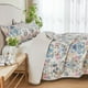 thumbnail image 2 of Kingrest Juego de Edredón de Algodón 100% Orgánico con Estampado Floral de Lujo Tamaño King, Juego de Cama Acolchado con Colcha, con 2 Fundas de Almohada a Juego, para Todas las Estaciones, 2 of 5