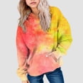 thumbnail image 2 of JFOPQVSM Girls Hooded Sweatshirt Comfortable and Fleece Fabric Warm and Stylish Tie Dye Colored Sweatshirt, 2 of 6