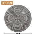 thumbnail image 5 of Tickjoy 15 in Round Placemats Set of 4, Washable Woven Placemats for Kitchen Dining Table, Grey Table Placemats, 5 of 6