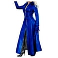 thumbnail image 1 of Veste en Denim pour Femmes 2024 à Manches Longues Col à Revers avec Fermeture Éclair, 1 of 4