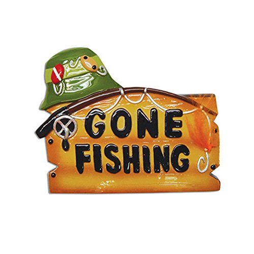 Gone Fishing Fisherman Personalized Christmas Tree Ornament