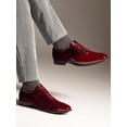 thumbnail image 2 of Men's Formal Dress Shoes - Polished Velvet Oxford, Classic Lace-Up, Perfect for Business Dinners, Parties, Weddings & Special Occasions, 2 of 9