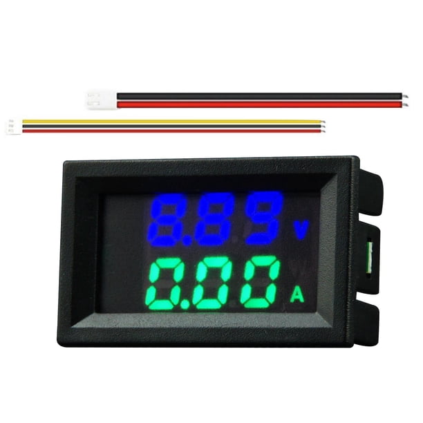 Medidor Digital De Voltaje Y Corriente LCD – 100V 10A 1000W, Ideal Para Mediciones De Potencia En Proyectos Eléctricos