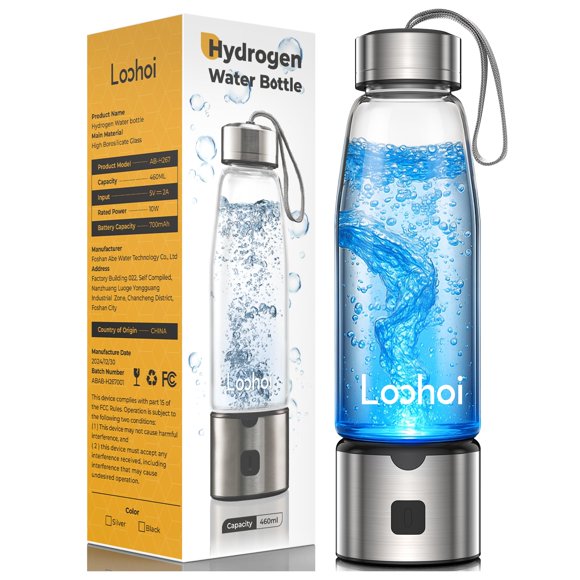 Botella de agua de hidrógeno LOOHOI Agua rica hidrogenada 460 ml