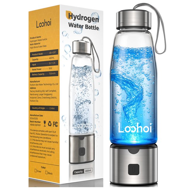 Botella de agua de hidrógeno LOOHOI Agua rica hidrogenada 460 ml