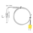 thumbnail image 3 of Exposed Tip, Quick Response K Type Thermocouple 0-1100  degrees Celsius , Stainless Steel, Adjustable Pressure Lock, 1m Cable Length, Mini K Type Connector with Yellow Male Plug, 3 of 7