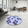 thumbnail image 4 of Ahgly Company Machine Washable Indoor Rectangle Transitional Heavenly Blue Area Rugs, 2' x 3', 4 of 7