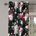 thumbnail image 3 of Ambesonne Grommet Curtain, , 50"x120", Jade Green and Dark Pink, 3 of 5