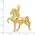 thumbnail image 2 of Collier Cheval Ouvert en Or Jaune 14k Pendentif Charme Animal Mule Âne, 2 of 6