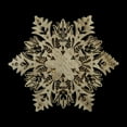 thumbnail image 2 of Northlight 8.5" Lighted Brown Wooden Snowflake Christmas Tree Topper - Clear Lights, 2 of 2