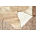 thumbnail image 4 of Linon Faux Hide Polyester Cowhide Tufted Printed Area Rug in Caramel and Cream, 4 of 6