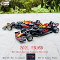 thumbnail image 2 of Bburago-coche de carreras de TORO ROJO RB16B 33 # Verstappen 11 # Sergio Perez, simulación de aleación, modelo de coche de juguete, 1:43, 2021, F1 Fivean unisex, 2 of 2