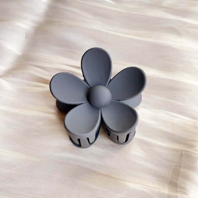 Pinza para el pelo con forma de flor esmerilada de color caramelo de verano para mujer