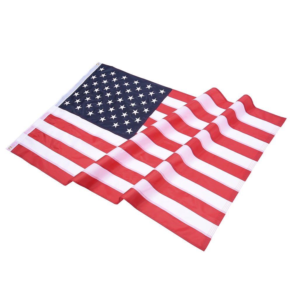 Yescom 2 Pcs 3x5 FT American Flag  210D Oxford UV Resistant Brass Grommets US Flags