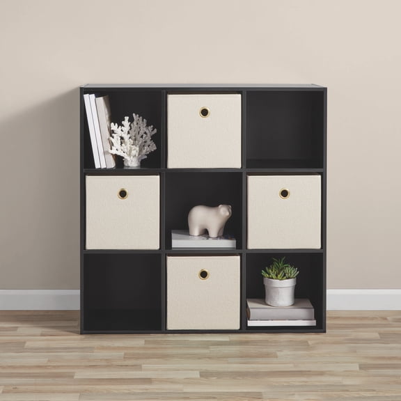 Mainstays 9 Cube Storage Organizer, Black