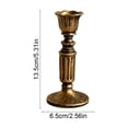 thumbnail image 3 of French Country Candle Holder Distressed Taper Candlestick Vintage Floral Table Centerpiece Style B, 3 of 5