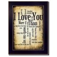 thumbnail image 1 of TrendyDecor4U "Je t'Aime" par Susan Ball Imprimé Encadré d'Art Mural, 1 of 2