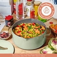 thumbnail image 2 of Beautiful 5 Quart Dutch Oven with Strainer Lid and EverGood Ceramic Nonstick Coating, Sage Green by Drew Barrymore, 2 of 7