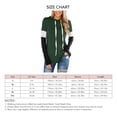 thumbnail image 5 of Sudadera con capucha para mujer, manga larga, color bloqueado, suave, informal, sudadera con capucha para uso diario, 5 of 5