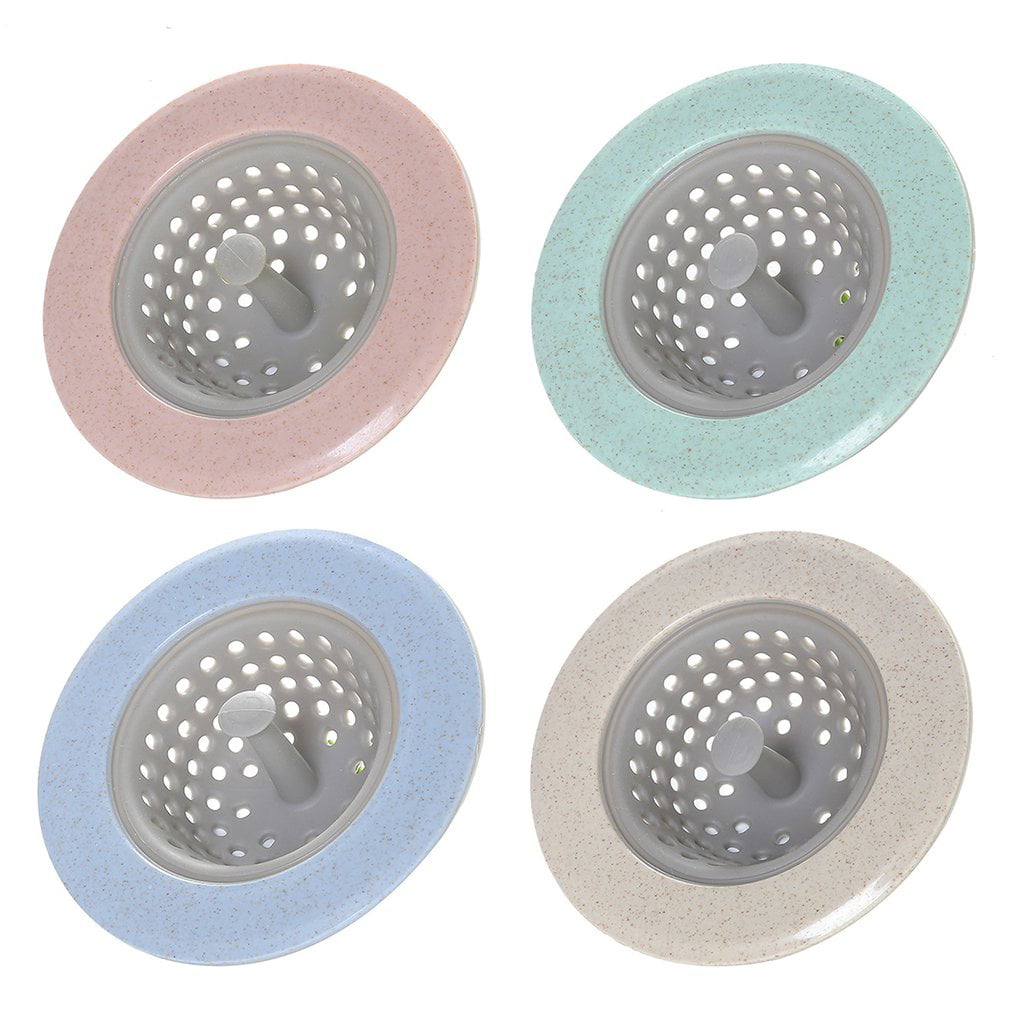 Practical Silicone Home Kitchen Bathroom Round Shape Floor Drain Cover Plug Anti-blocking Water Hair Catcher Filter Strainer Pink