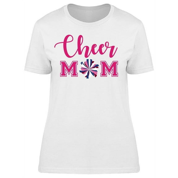 Cheer Mom Cheerleading Pompom T-Shirt Women -Image by Shutterstock, Female XX-Large
