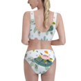 thumbnail image 3 of Picia Turtle and Sea Life Women's High Waisted Bikini Scoop Neck Swimsuit Two Pieces Bathing Suit-Medium, 3 of 8