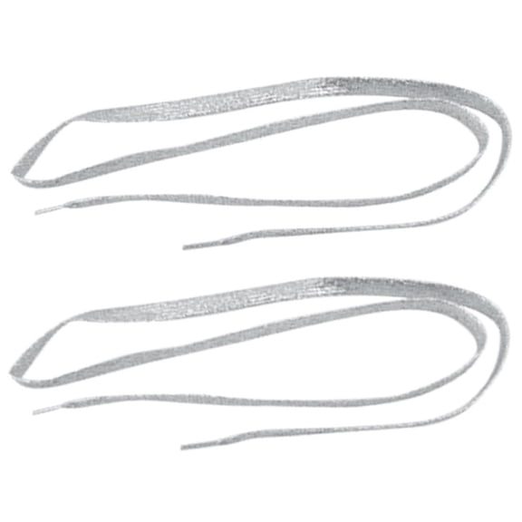 INSPIRE CHIC Replacement Glitter Flat Shoelaces Bootlaces 2 PCS for Sneakers and Sport Shoes Silver Tone 113cm/44.49"