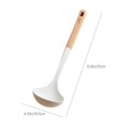 thumbnail image 3 of Silicone Soup Ladle Non-Stick Spatula | Heat Resistant Food-Grade Kitchen Tool | White 13.8in | Flexible Durable Stir Fry Spoon | Ergonomic Non-Slip Handle | 1 Piece Cooking Utensil, 3 of 7