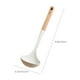 thumbnail image 3 of Cucharón de silicona antiadherente para sopa, color blanco, resistente a altas temperaturas, apto para uso alimentario, flexible, duradero, apto para cocinar al aire libre en casa., 3 of 7