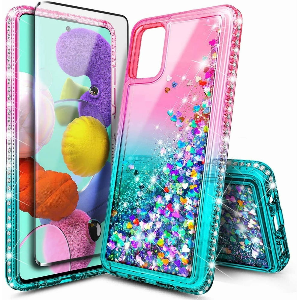 Samsung Galaxy A32 5G Phone Case with Tempered Glass Screen Protector (Full Coverage), Nagebee Samsung Galaxy A32 5G Phone Case with Tempered Glass Screen Protector (Full Coverage), Nagebee