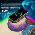 thumbnail image 2 of Santa Brothers Wireless Charging RGB Gaming Mouse Pad Large Keyboard Mat Rubber Base 13 Light Modes, 2 of 6