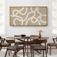 thumbnail image 4 of Large Framed Canvas Print Modern Beige & White Geometric DesignWall Art Decorative Ready to Hang Painting for Living room Bedroom 60x30 inches Natural Frame, 4 of 7