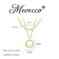 thumbnail image 5 of MEVECCO 18k Gold Plated Handmade Dainty Layered Circle Choker Pendant Necklace for Women Gift, 5 of 6