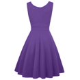 thumbnail image 5 of Laqbezok Women's Retro Cocktail Dress, Elegant V-Neck Crossover Sleeveless Party Gown, Classic Fit and Flare A-Line Mini Wedding Guest Dress, 5 of 5