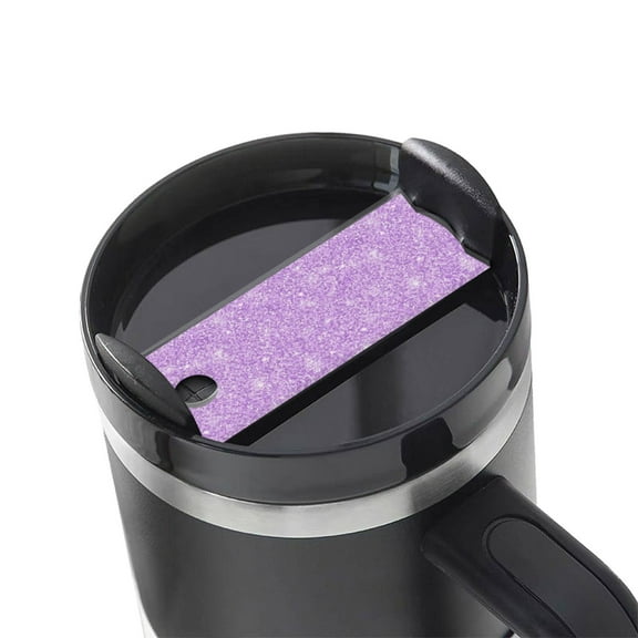 Hirioo Lilac Glittering for Stanley Cup Lid Nameplate Personalized Acrylic Nameplate Tumbler Lid Topper(30oz , 40oz)
